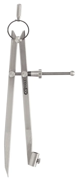 KS Tools Präzisions-Feder-Spitzzirkel mit Bleistifthalter - 300.0411