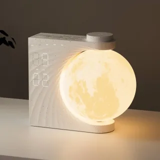 Colorful Atmosphere Moon Light Sunrise Alarm Clock Wake-Up Light Breathing Light Three-Speed Dimming Clock Dual Alarm Cl