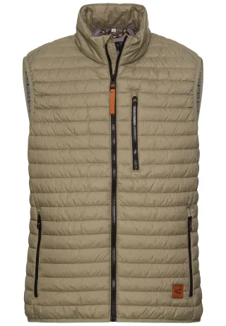 camel active - Steppweste mit Stehkragen khaki - Gr. - 56