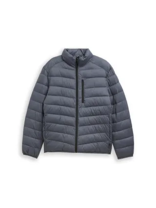 TOM TAILOR Denim - Lightweight Steppjacke mit Stehkragen grau - Gr. - S