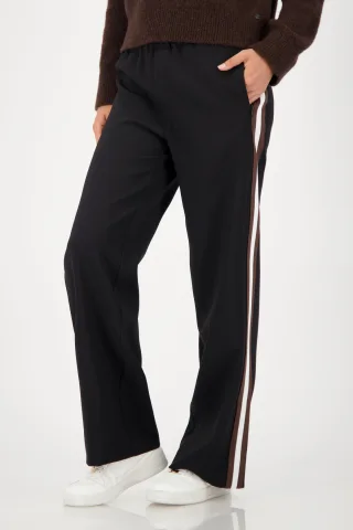 monari - Straight-Leg-Hose mit Galonstreifen schwarz - Gr. - 44