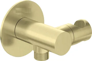 Neuesbad Serie 600 Wandanschlussbogen mit verstellbarem Brausehalter, rund, gold gebürstet NB1NQS_R57K1