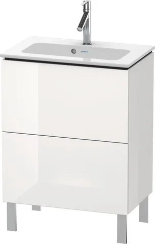 Duravit L-Cube Waschtischunterbau bodenstehend Weiß Hochglanz 620x391x704 mm - LC667308585 LC667308585