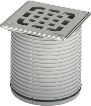 Viega Aufsatz 4934.3 Rost verschraubt in 100x100mm Kunststoff grau 555214