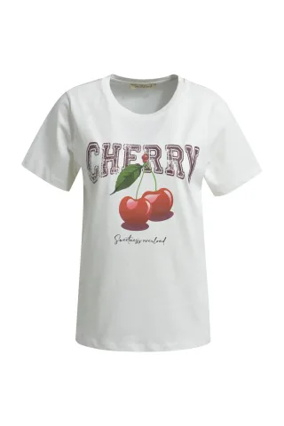 Smith&Soul - T-Shirt Print Mix cherry print - Gr. - S