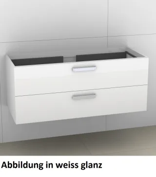 Artiqua 414 Waschtischunterschrank für Venticello 4104CL, 4104CJ Weiß Hochglanz Select, 414-WU2L-V11 414-WU2L-V112-7160-125
