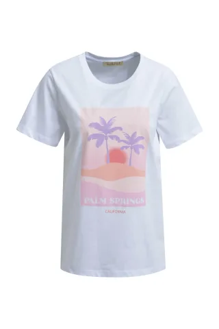 Smith&Soul - T-Shirt Palm Springs white - Gr. - XL