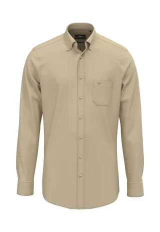 FYNCH-HATTON - Dobby Garment Dyed, B.D., 1/1 sand - Gr. - XXL