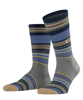 Burlington - Burlington Stripe Herren dark grey - Gr. - 48