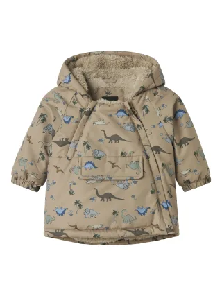 NAME IT - NBMSNOW05 JACKET AOP FO Silver Mink - Gr. - 80