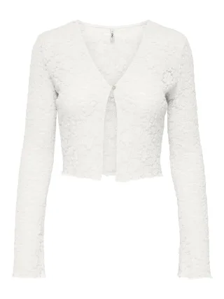 ONLY - ONLFAITH L/S LACE CARDIGAN JRS Cloud Dancer - Gr. - S