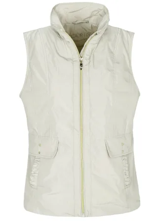 CLARINA - Weste, Zipper sand - Gr. - 40