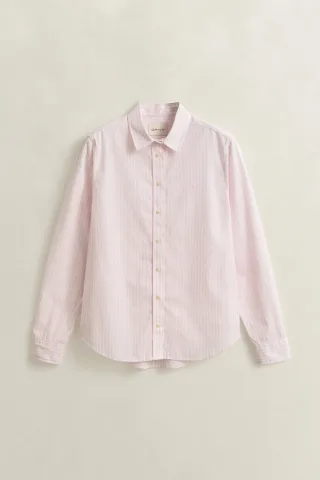 GANT - Regular Fit Classic Popeline Hemd mit Streifen light pink - Gr. - 46