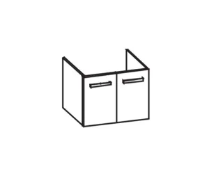 Artiqua 412 Waschtischunterschrank für Daylight K0726, Eiche Weiß quer NB, 412-WU2T-I04-7186-440 412-WU2T-I04-7186-440