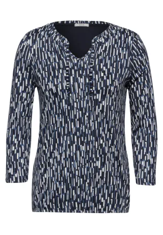 Cecil - Bedruckte Tunika blau - Gr. - S