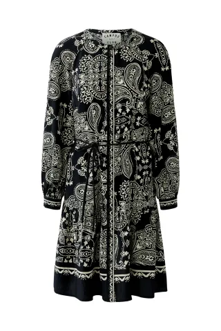 Oui - Kleid black offwhite - Gr. - 36