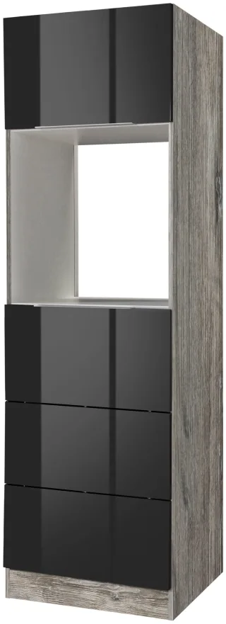 KOCHSTATION Backofen/Kühlumbauschrank "KS-Brindisi" 60 cm breit, 200 cm hoch