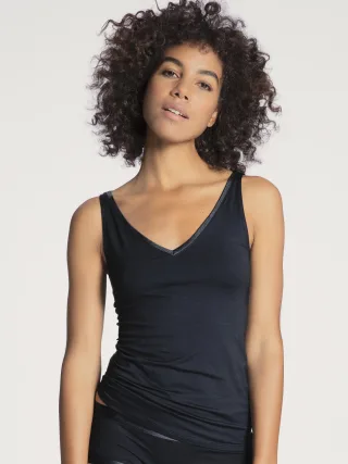 CALIDA - WOMEN Tank top dark lapis blue - Gr. - M