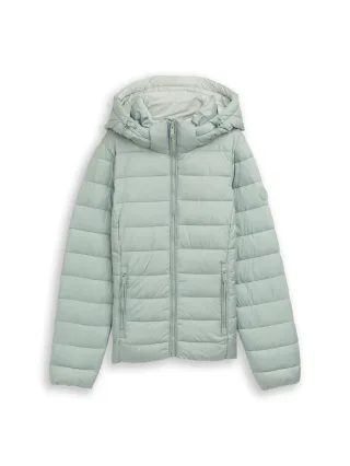 Tom Tailor - Lightweight Steppjacke mit Reflektoren gleam jade green - Gr. - M
