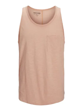 JACK&JONES - JORHOLLYWOOD TANK TOP BLK coral pink - Gr. - M