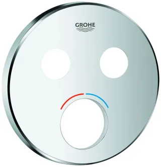 GROHE Rosette 46992 rund für Mischer mit 2 Absperrventilen chrom, 46992000 46992000