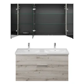 Burgbad SET Eqio Eiche Dekor Silber/Alpinweiss, SFAQ123RF6015C0001 SFAQ123RF6015C0001