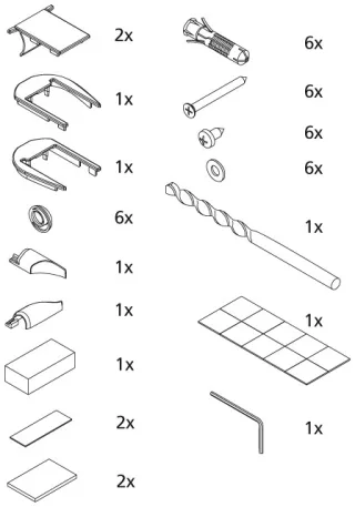 Kermi EBAT009 Set Montagekleinteile, 2533955 2533955