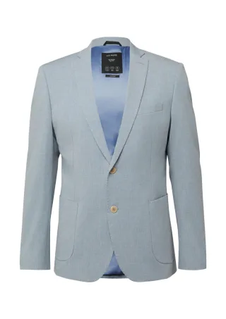 s.Oliver BLACK LABEL - Slim-Fit-Sakko aus elastischem Leinenmix blau - Gr. - 46