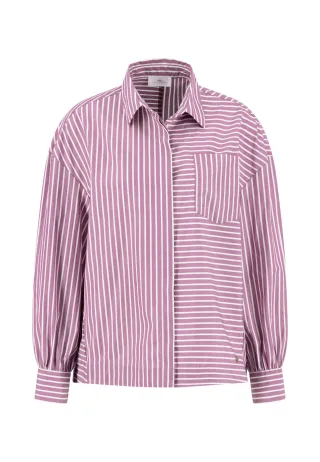 FYNCH-HATTON - BLOUSE ASYM STRIPE berry rose - Gr. - 42