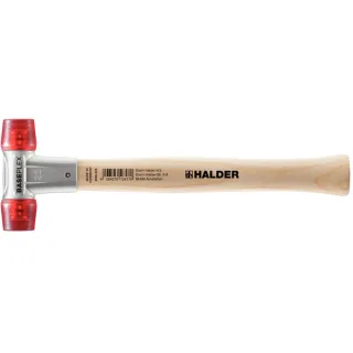 HALDER BASEPLEX - Schonhammer mit Zinkdruckguss - Gehäuse und Holzstiel, Celluloseacetat - 3906.025