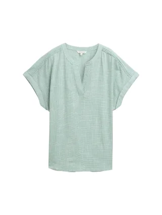 Tom Tailor - Loose Fit Bluse faded green - Gr. - 40