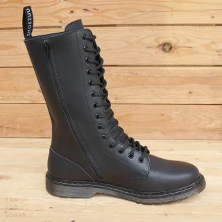Shoezuu 14 Eye Zip Uk Boots Black 43
