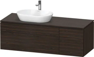 Duravit L-Cube Konsolenwaschtischunterbau wandhängend Nussbaum gebürstet Matt 1420x550x482 mm - LC48 LC4877069690000