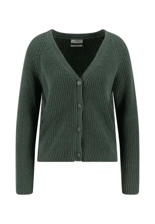 FYNCH-HATTON - CARDIGAN COTTON moss green - Gr. - M
