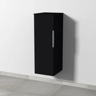 Sanipa 3way Mittelschrank mit 1 Tür, Schwarz-Matt, UF11808 UF11808