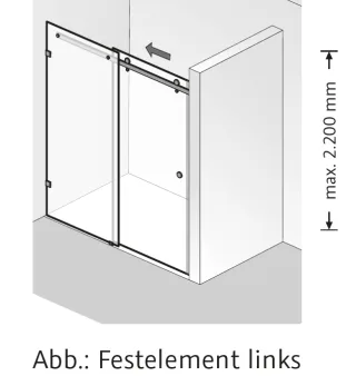 HSK Atelier Plan Pur AP.30 Gleittür Nische 2-teilig AP.30