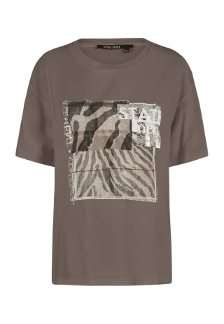 Marc Aurel - Viskoseshirt mit Print off white varied - Gr. - 38