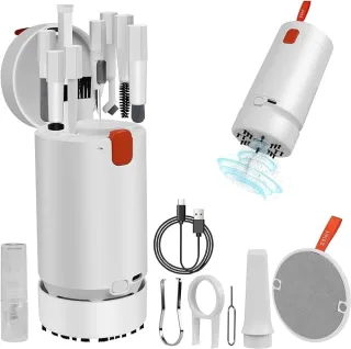 21-in-1 Upgraded Electronic Keyboard Cleaning Kit with Mini Vacuum for Laptop, iPad, Phone, Camera, Earbud Cleaning Mult