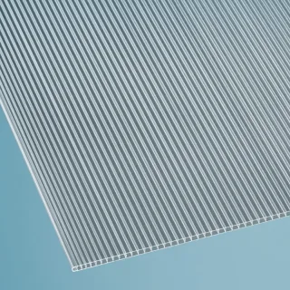 Polycarbonat Doppelstegplatte | 6 mm | Breite 1050 mm | glasklar
