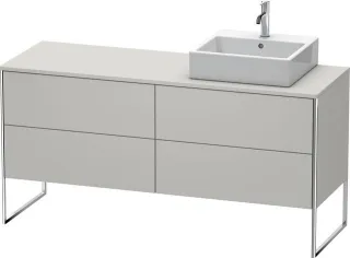Duravit XSquare Konsolenwaschtischunterbau bodenstehend Betongrau Matt 1600x548x778 mm - XS4924R0707 XS4924R0707