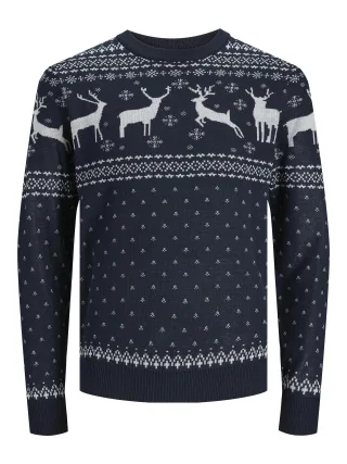 JACK&JONES - JORHOLLY KNIT CREW NECK sky captain - Gr. - XL