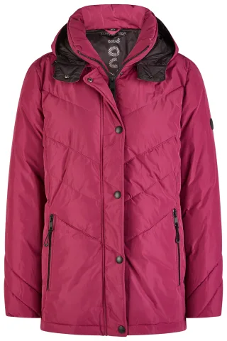 Barbara Lebek - Jacke Down Free mit Kapuze wild berry - Gr. - 44