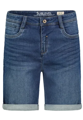 Authentic Style - HAKA kurze Sweat-Jeans dark blue denim d84 - Gr. - 34