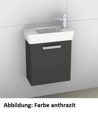 Artiqua 413 Waschtischunterschrank für Renova Compact 276150, 276250, 276350, Oxid Dunkelgrau quer,  413-WUT-K124-L-7184-723