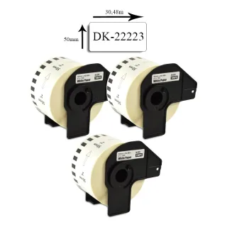 Bubprint 3x Etiketten kompatibel für Brother DK-22223 50mm x 30,48m SET