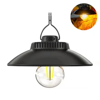 IPRee Portable Solar Retro Camp Lantern Type-C Rechargeable Hanging Light Dimmable Outdoor Garden Decoration Lamp for Ca
