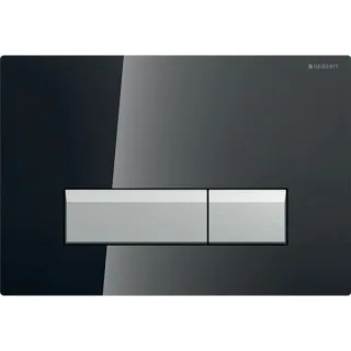 Geberit Betätigungsplatte Sigma40, für 2-Mengen-Spülung Glas schwarz, 242601SJ1 242601SJ1