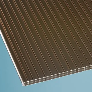 Polycarbonat Stegplatte | 16 mm | Breite 980 mm | bronze
