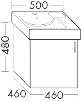 Burgbad Waschtischunterschrank zu Keramik Sys30 PG4 Sana 480x460x460 Salbeigrau Ultramatt, WULV046L WULV046LF5967
