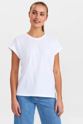 Nümph - NUBEVERLY T-SHIRT - GOTS bright white - Gr. - M